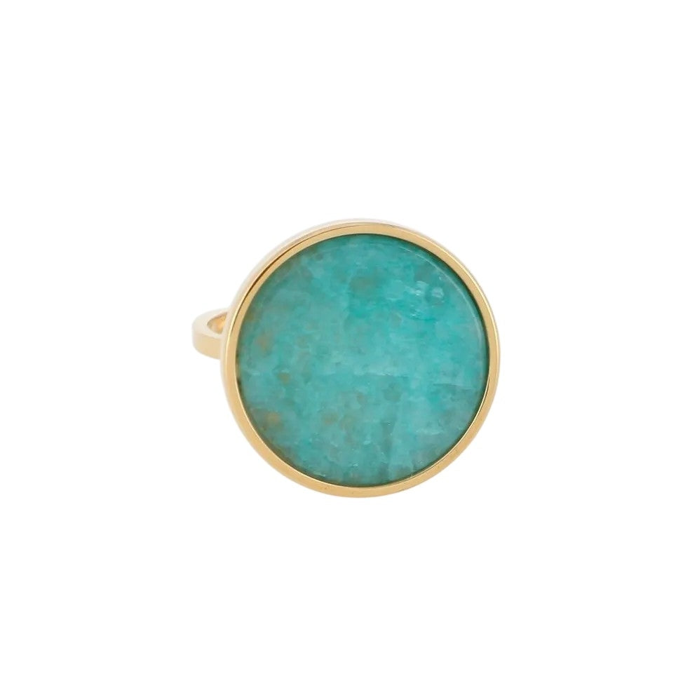 Bague Cabochon Rond Amazonite